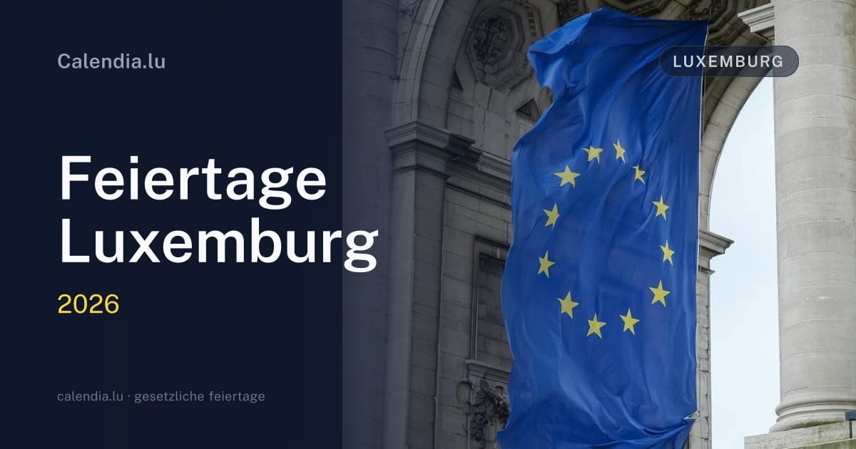 Erstaunlich Feiertage Luxemburg 2023 Bild